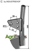 Seed tube - back - AgriParts