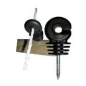 Black ring insulator with screw tip - AgriParts