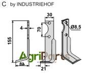 Blade, left model - AgriParts