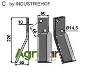 Rotary tine, left model - AgriParts