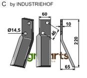 Rotary tine, right model - AgriParts