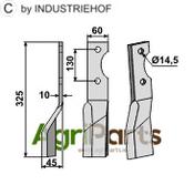 Rotary tine, left model - AgriParts