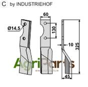 Rotary tine, right model - AgriParts
