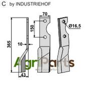 Rotary tine, left model - AgriParts