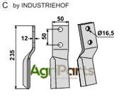 Rotary tine, left model - AgriParts