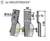 Rotary tine - right model - AgriParts
