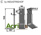 Blade, left model - AgriParts