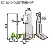 Blade, left model - AgriParts