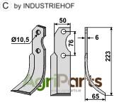 Blade, right model - AgriParts