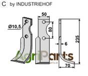 Blade, right model - AgriParts