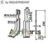 All-purpose blade, right model - AgriParts