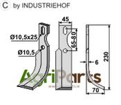 All-purpose blade, right model - AgriParts