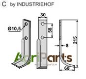 Blade, right model - AgriParts