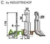 Blade, left model - AgriParts