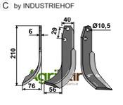 Blade, left model - AgriParts