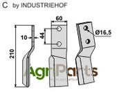 Rotary tine, left model - AgriParts
