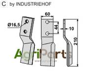 Rotary tine, right model - AgriParts