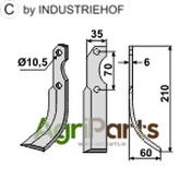 Blade, right model - AgriParts