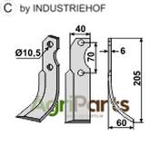 Blade, right model - AgriParts