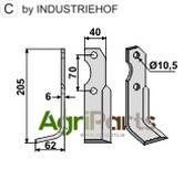 Blade, left model - AgriParts