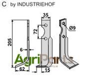 Blade, left model - AgriParts