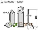 Blade, right model - AgriParts