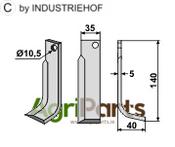 Blade, right model - AgriParts