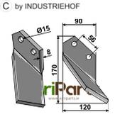 Rotary tine, right model - AgriParts