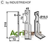 Blade, left model - AgriParts
