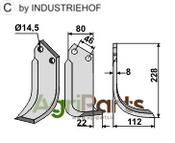 Blade, right model - AgriParts