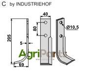 Blade, left model - AgriParts