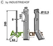 Blade, left model - AgriParts