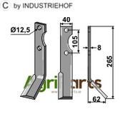 Blade, right model - AgriParts