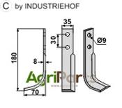 Blade, left model - AgriParts