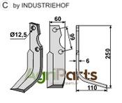 Blade, right model - AgriParts