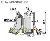 Blade, right model - AgriParts