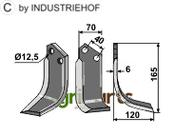 Blade, right model - AgriParts