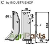 Blade, right model - AgriParts