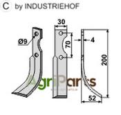 Blade, right model - AgriParts