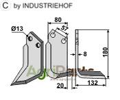 Blade, right model - AgriParts