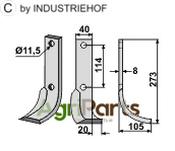 Blade, right model - AgriParts