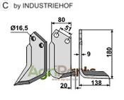 Blade, right model - AgriParts