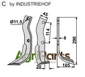 Blade, right model - AgriParts