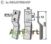 Rotary tine, right model - AgriParts