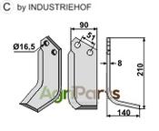 Blade, right model - AgriParts
