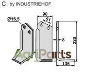Blade, right model - AgriParts