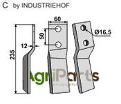 Rotary tine, left model - AgriParts image