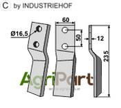 Rotary tine, right model - AgriParts