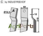 Rotary tine, right model - AgriParts