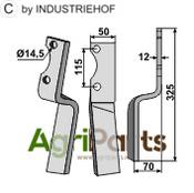 Rotary tine, right model - AgriParts